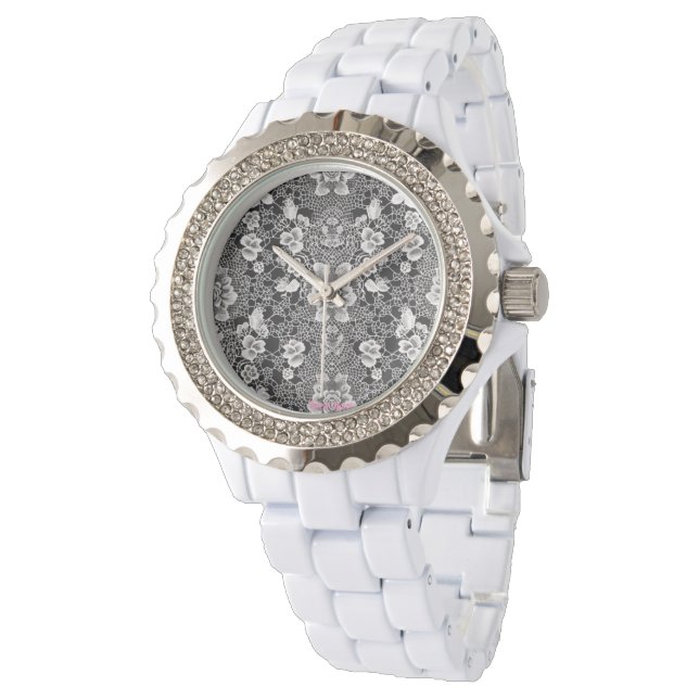 Lace Floral Harmony Watch (Angled)