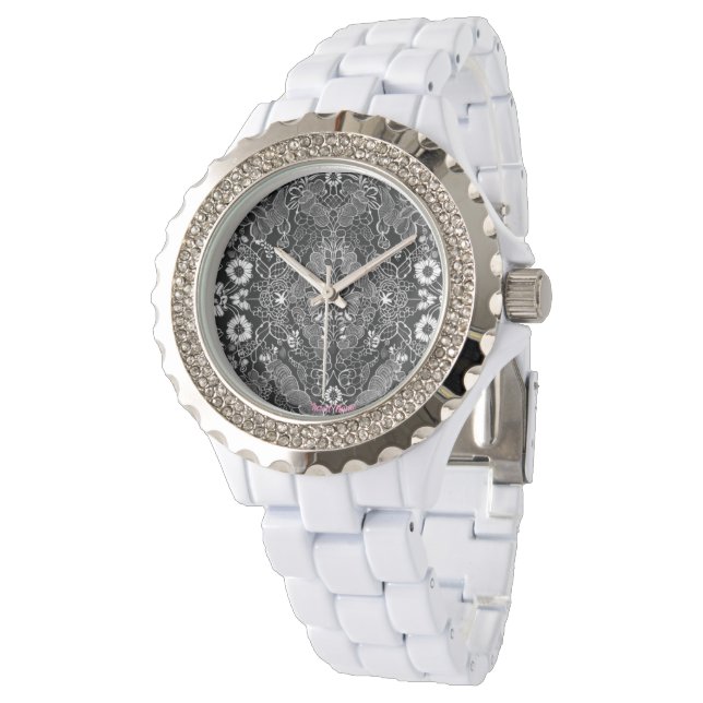Lace Floral Harmony Watch (Angled)