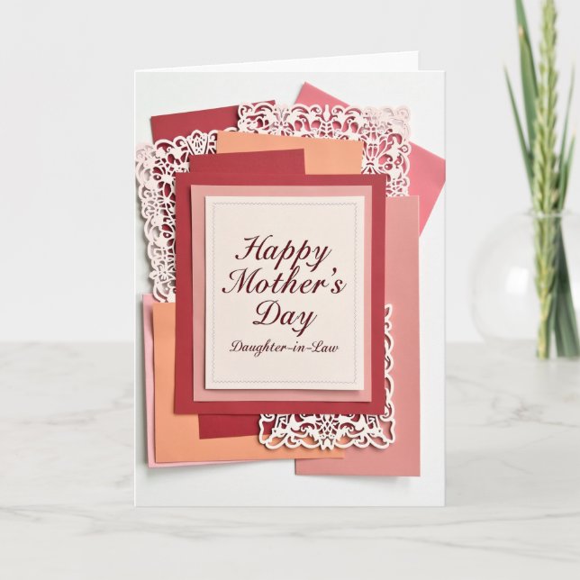 Lace Floral Mothers Card (Front)