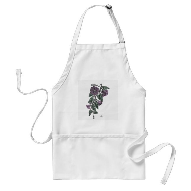 Lace Flowers Adult Apron (Front)