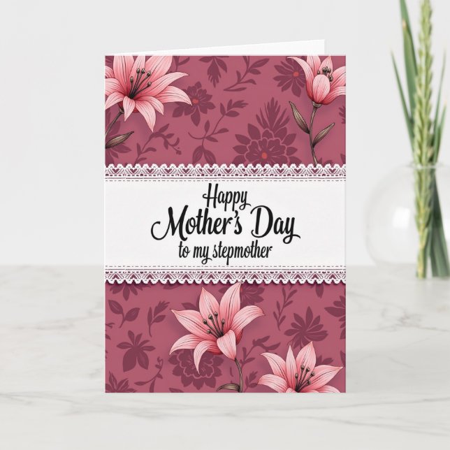 Lace Framed Mother Love Card (Front)