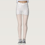 Lace Girdle Look Spandex Leggings<br><div class="desc">Fun beige spandex leggings,  with graphics of a white lace looking panty girdle,  at the top.  Customize these leggings to add your own text or leave as is,  for a great all purpose legging that really makes a statement.</div>