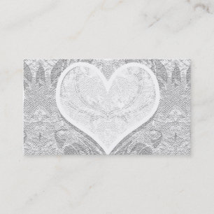 Lace Heart Add Text Business Card