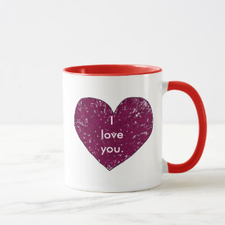 Lace Heart I love you Mug for Valentines