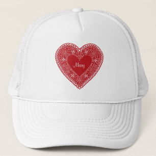 Lace Heart Trucker Hat
