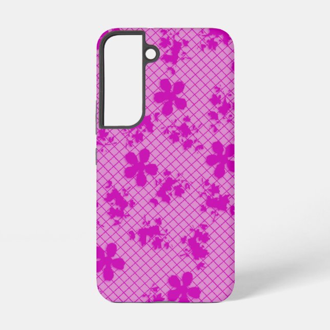 Lace Hot Pink Floral Samsung Galaxy S6, Tough Samsung Galaxy Case (Back)