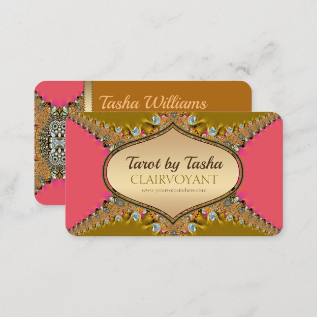 Lace Jewels Energy Goddess Tarot Business Cards (Front/Back)