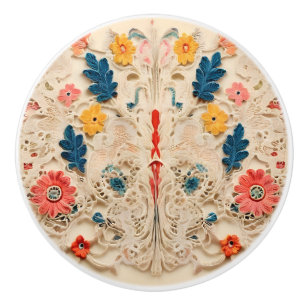 Lace-Like  Ceramic Knob