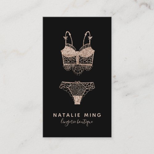 Lace Lingerie Boutique Logo Business Card