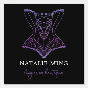 Lace Lingerie Boutique Logo Luxury Sign
