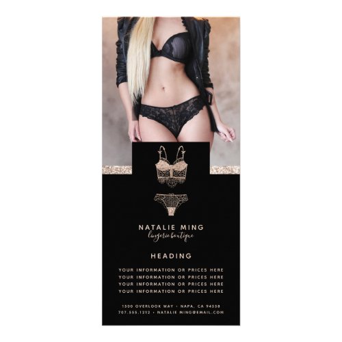 Lace Lingerie Boutique Photo Information or Prices Rack Card