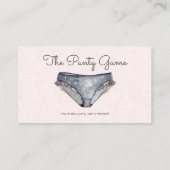 Lace Lingerie Shower Panty Party Enclosure Card (Back)