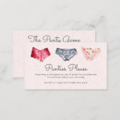Lace Lingerie Shower Panty Party Enclosure Card (Front/Back)
