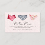 Lace Lingerie Shower Panty Party Enclosure Card at Zazzle