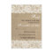 Lace Look Rustic WARM Burlap Wedding RSVP Card