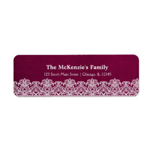 Lace (Maroon) Label