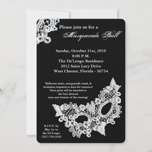 Lace Masquerade Ball Mask Costume Halloween Part Invitation