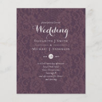 Lace Merlot Ivory Wedding Invitations Budget