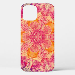 Lace Ornament Mandala: Round Watercolor Design iPhone 12 Case