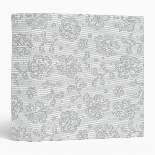 Lace pattern flower vintage 1 3 ring binder