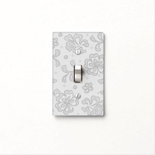 Lace pattern flower vintage 1 light switch cover