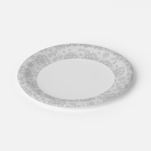Lace pattern, flower vintage 1 paper plates