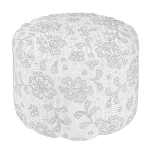 Lace pattern, flower vintage 1 pouf