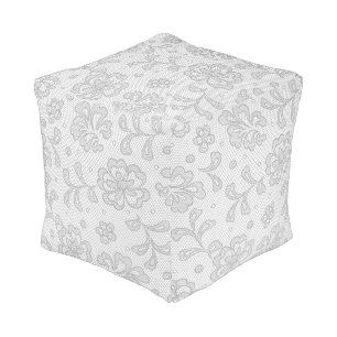 Lace pattern, flower vintage 1 pouf