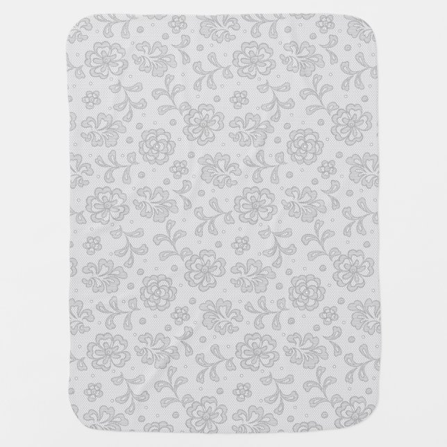 Lace pattern, flower vintage 1 swaddle blanket (Front)