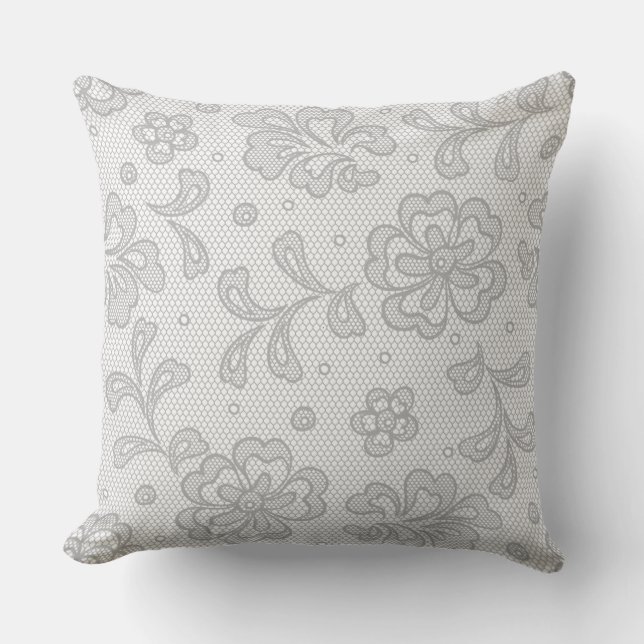 Lace pattern, flower vintage 1 throw pillow (Front)