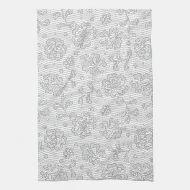 Lace pattern, flower vintage 1 towel (Vertical)