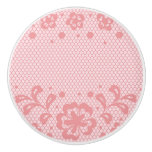 Lace pattern, flower vintage 3 ceramic knob