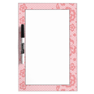 Lace pattern, flower vintage 3 Dry-Erase board