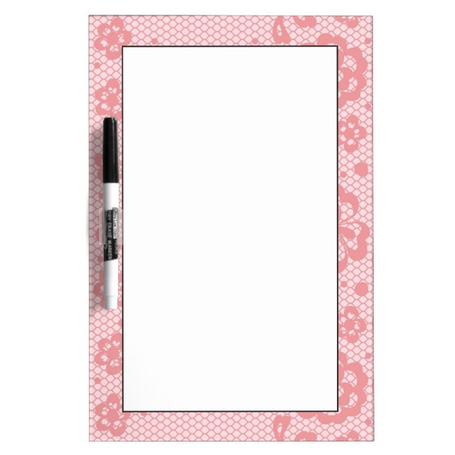 Lace pattern, flower vintage 3 Dry-Erase board (Front)
