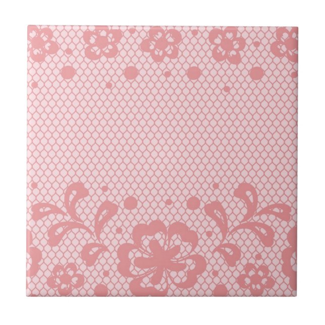 Lace pattern, flower vintage 3 tile (Front)