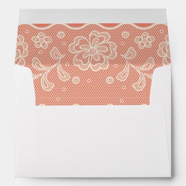 Lace pattern, flower vintage 4 envelope (Back (Bottom))