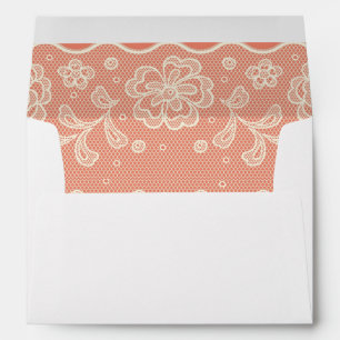 Lace pattern, flower vintage 4 envelope