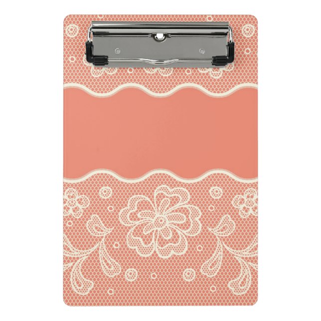 Lace pattern, flower vintage 4 mini clipboard (Front)