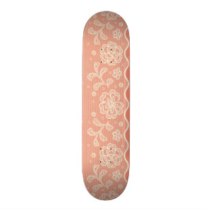 Lace pattern, flower vintage 4 skateboard