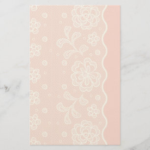 Lace pattern, flower vintage 4 stationery