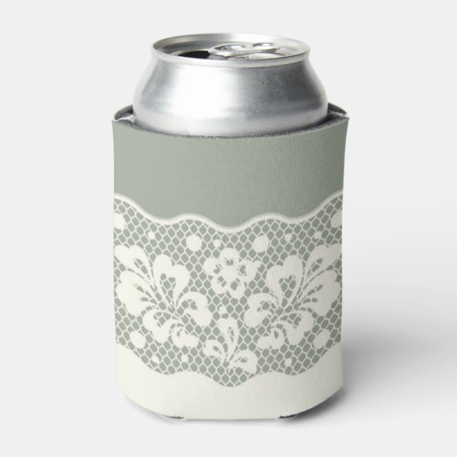 Lace pattern, flower vintage 5 can cooler (Can Front)
