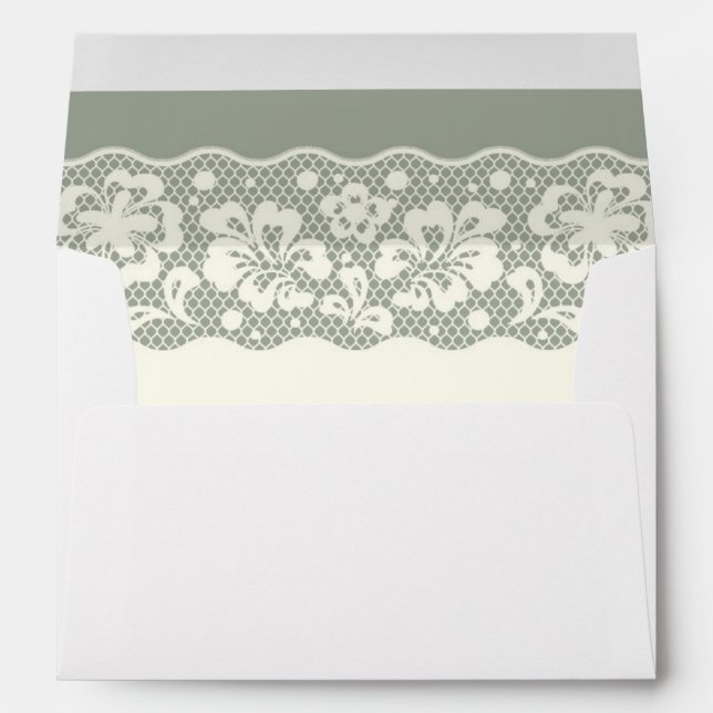 Lace pattern, flower vintage 5 envelope (Back (Bottom))
