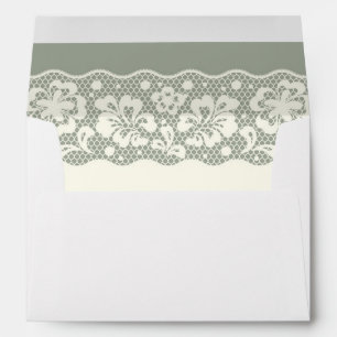 Lace pattern, flower vintage 5 envelope