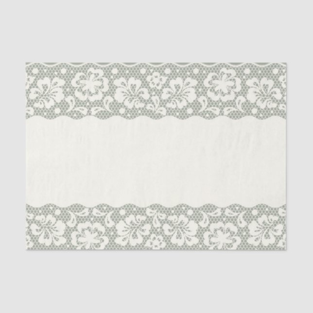 Lace pattern, flower vintage 5 tissue paper (Front)