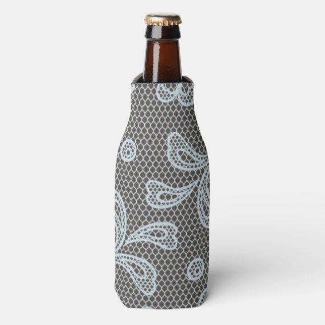 Lace pattern, flower vintage 6 bottle cooler (Bottle Front)