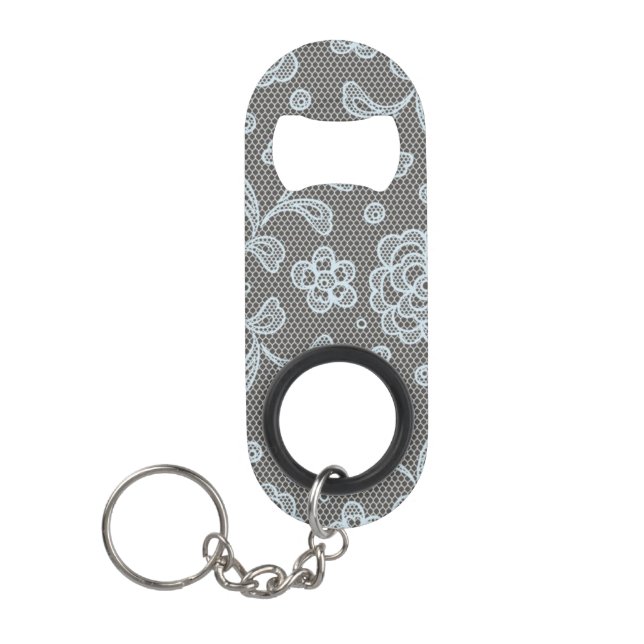 Lace pattern, flower vintage 6 keychain bottle opener (Front)