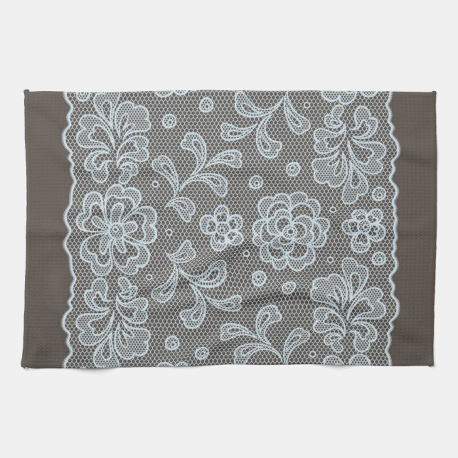 Lace pattern, flower vintage 6 kitchen towel (Horizontal)