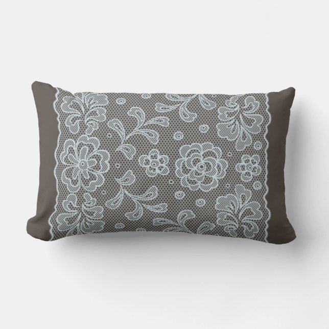 Lace pattern, flower vintage 6 lumbar pillow (Front)