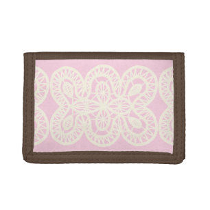 Lace Pattern Light Pink Wallet