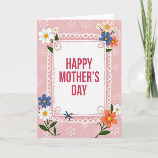Lace Pattern Mothers Day Card (Front)